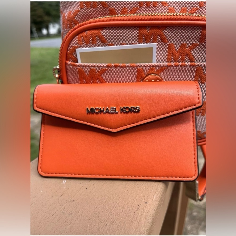 Michael Kors Maisie Small Logo Jacquard 2-in-1 Backpack with Cardholder Wallet N - Picture 6 of 8